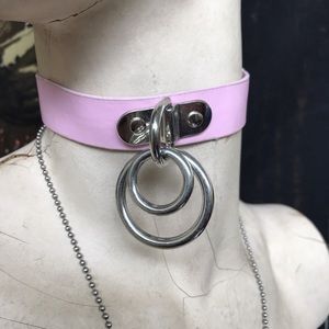 Pink o-ring choker